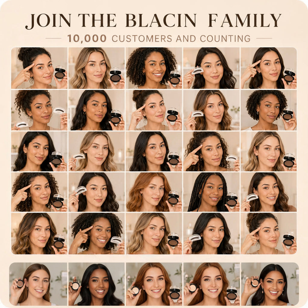 Blacin Eyebrow Stamp Kit – Waterproof & Natural Finish