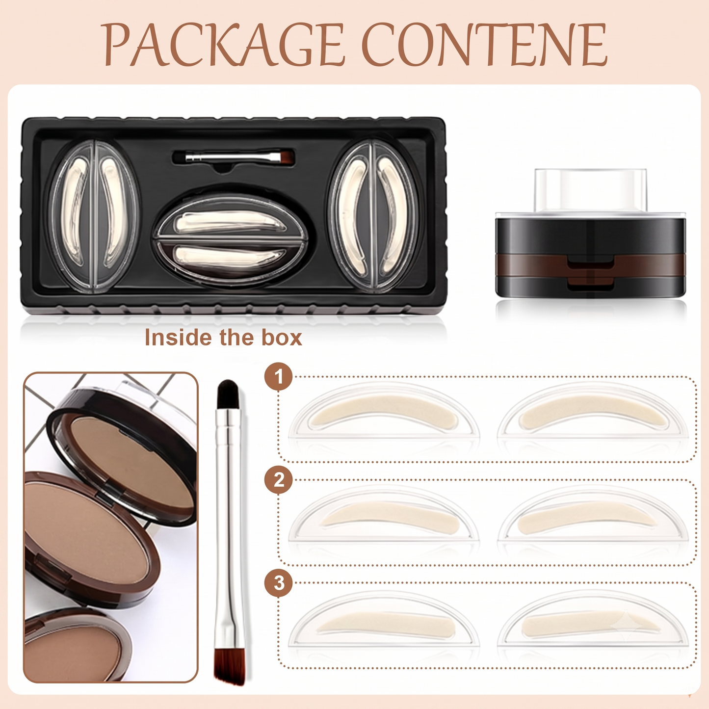Blacin Eyebrow Stamp Kit – Waterproof & Natural Finish