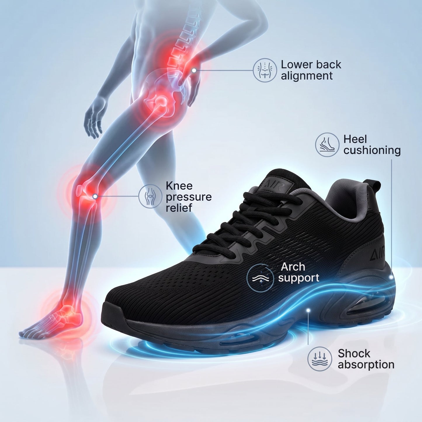Faventina™ SHIFT-12 — Work Sneakers for Men | 12-Hour Support on Hard Floors