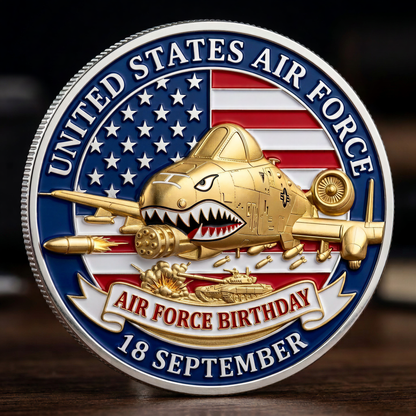 🔥Last Day 50% OFF 🔥Exclusive “Warthog"🐗 A-10 Thunderbolt II BRRRTTT Edition Air Force Birthday Commemorative Coin 🇺🇸