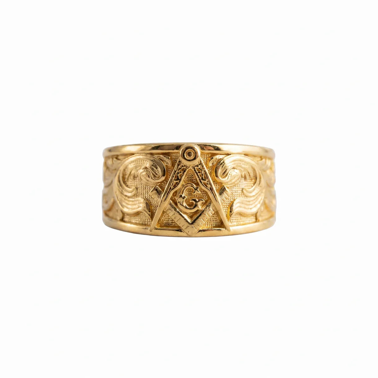 Sterling Silver Masonic Ring: Freemason Symbol Jewelry Gift