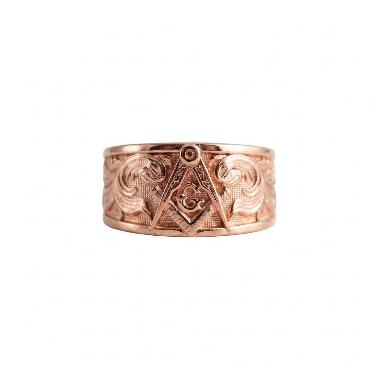 Sterling Silver Masonic Ring: Freemason Symbol Jewelry Gift