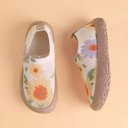 2026 New-style slip-on printed canvas casual shoes