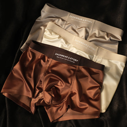BEAUTY- 4 PCS Luxury Ice Silk Boxers For Men