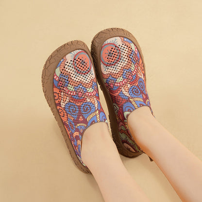 2026 New-style slip-on printed canvas casual shoes