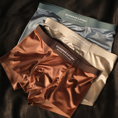 BEAUTY- 4 PCS Luxury Ice Silk Boxers For Men