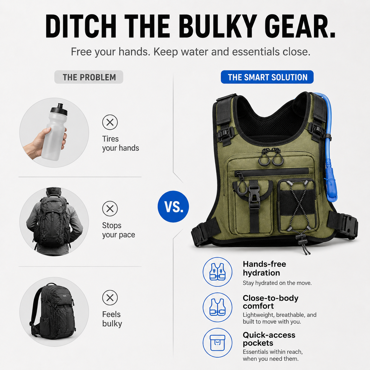 2L Hydration Running Vest | Lightweight Trail Pack