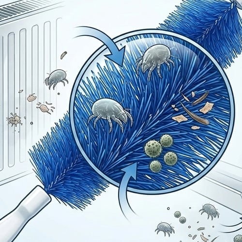 Fan cleaning brush