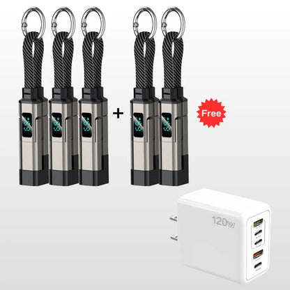 ⏰️Limited Time Flash Sale 🔥4-in-1 Digital Display Keychain Charging Cable