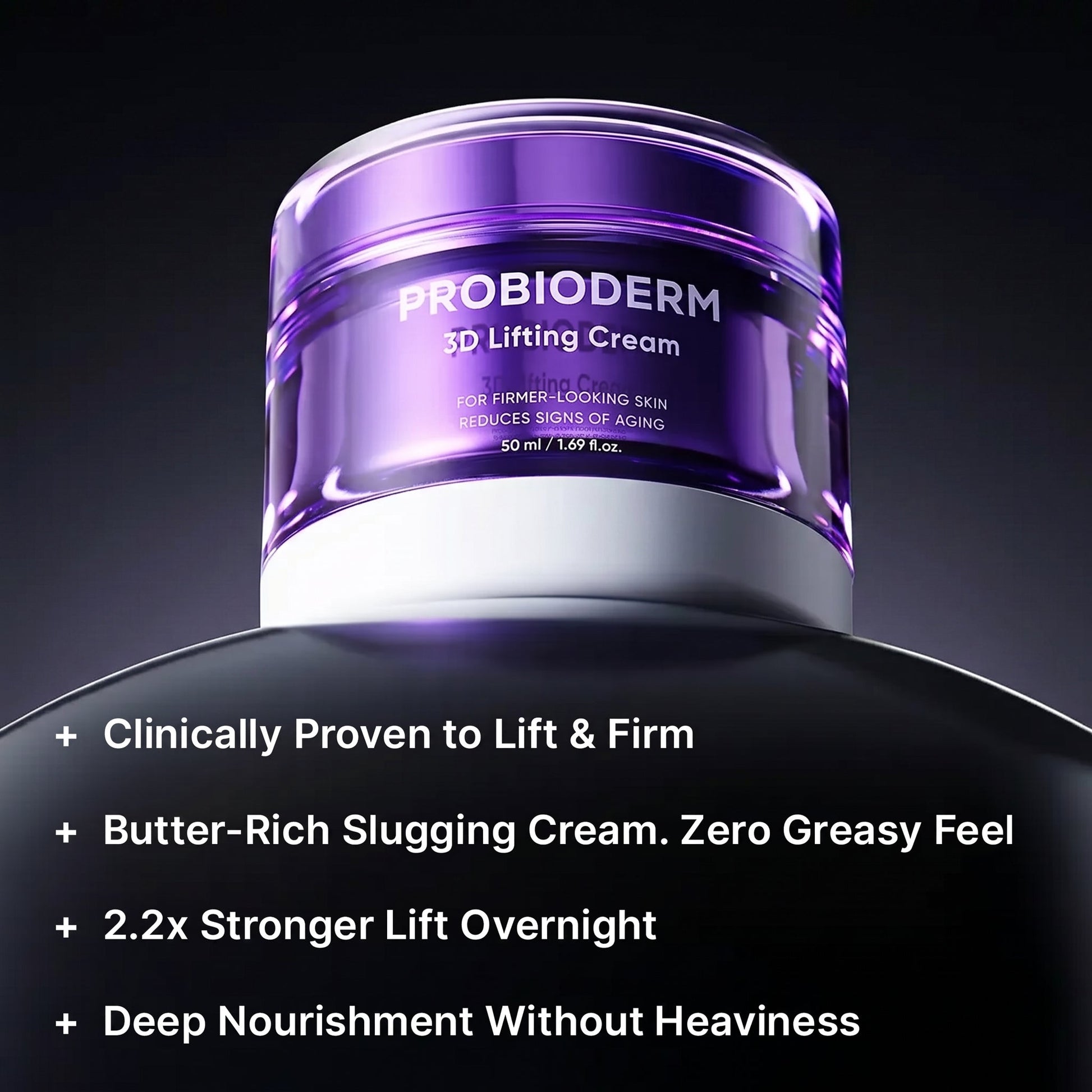[Cardi B Pick]  Probioderm 3D Lifting Cream 1.7 fl oz | Advanced Korean Facial Night Cream with 17-Peptide Complex & Probioderm for Wrinkles on Face and Neck, Butter-Rich Texture for Perfect Slugging