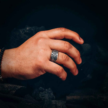 Sterling Silver Masonic Ring: Freemason Symbol Jewelry Gift