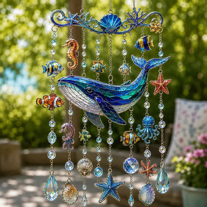 🐋 Ocean-Themed Wind Chime – Bring the Ocean Glow to Your Garden
