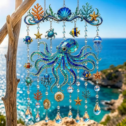 🐋 Ocean-Themed Wind Chime – Bring the Ocean Glow to Your Garden