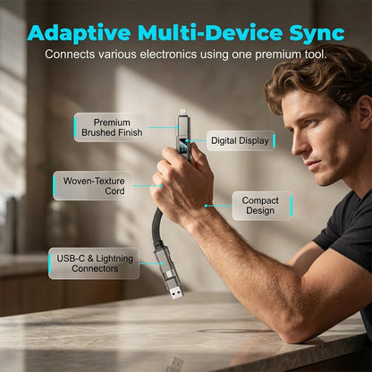 ⏰️Limited Time Flash Sale 🔥4-in-1 Digital Display Keychain Charging Cable
