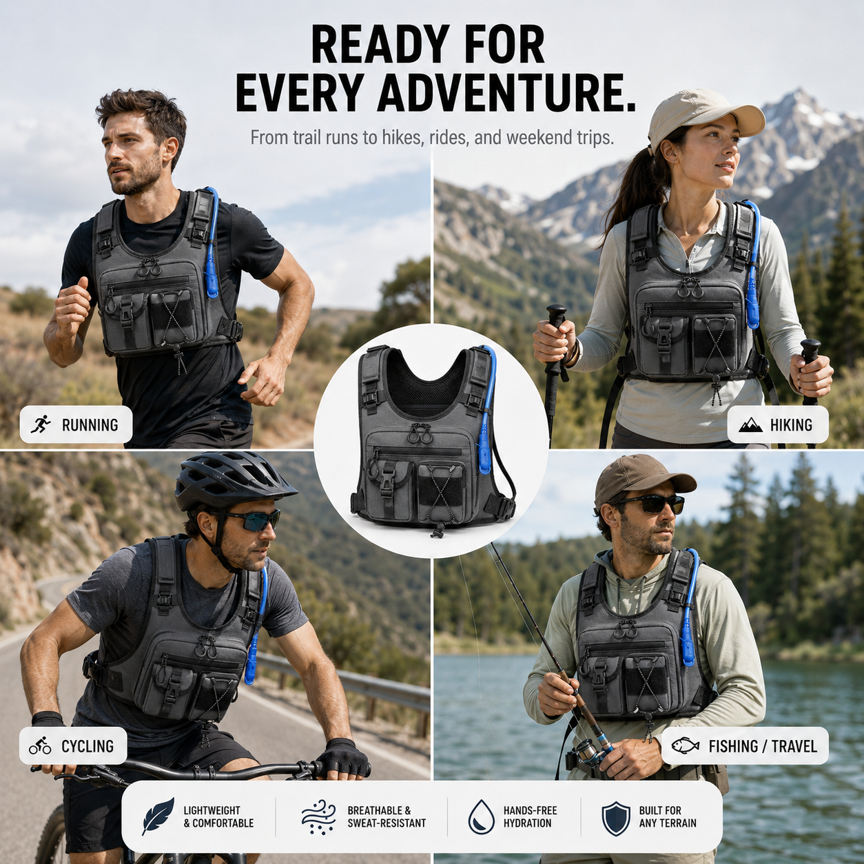 2L Hydration Running Vest | Lightweight Trail Pack