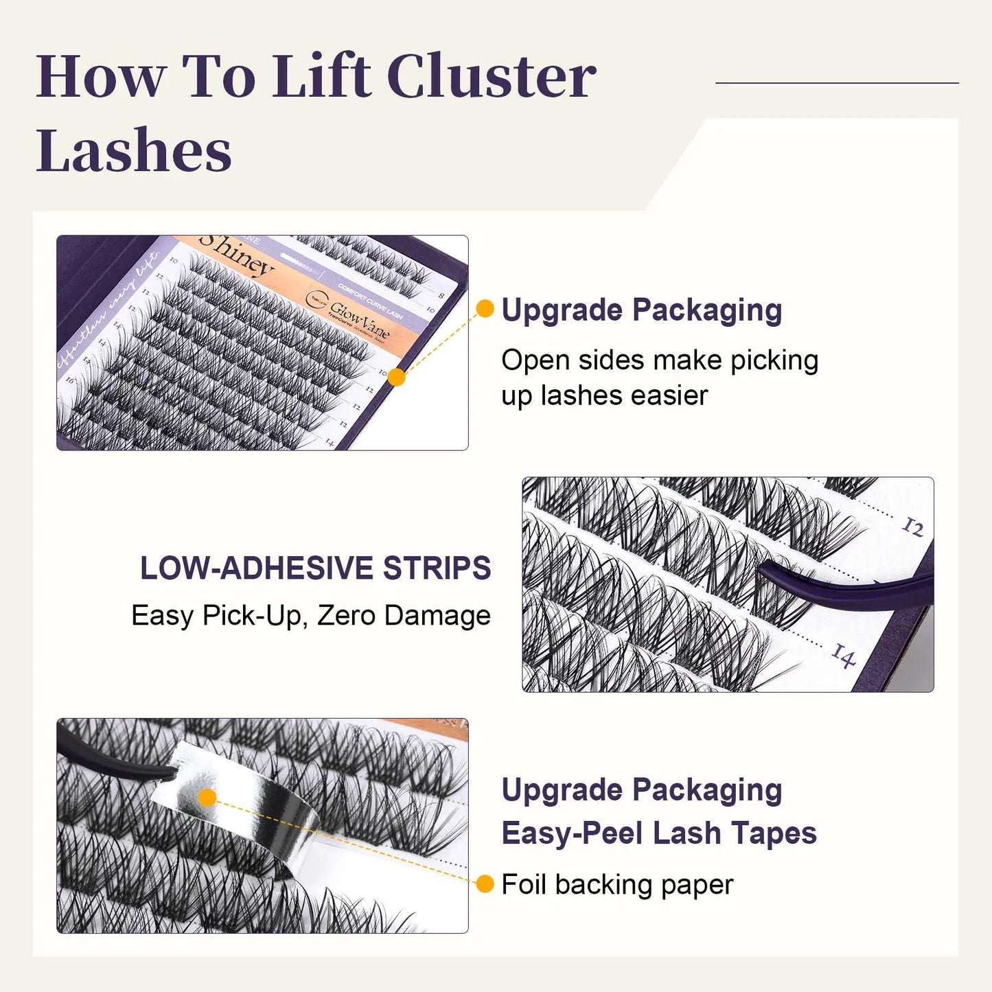TrueCurve DIY Eyelash Clusters Kit, 0.03mm Soft Fluffy Waterproof 8-18mm Lash Set