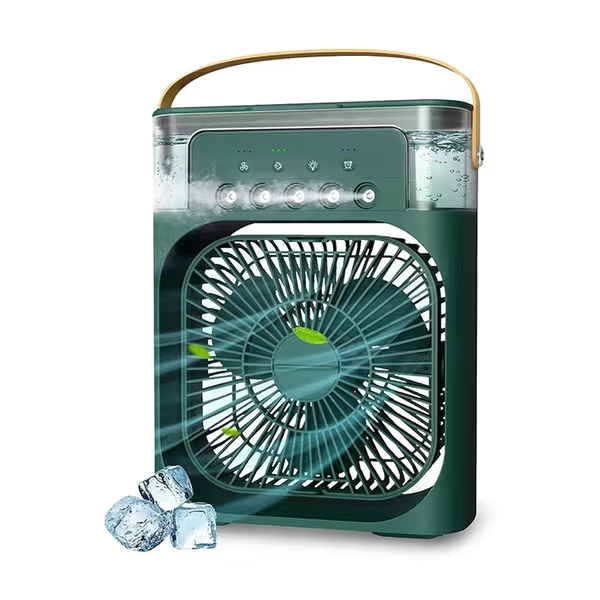 💚Cool Nova™ Portable Mini Air Cooler Fan | Portable Humidifier Air Cooler Mist Fan Mini Table Fan for Home with 3 Speed Mode with Water Spray