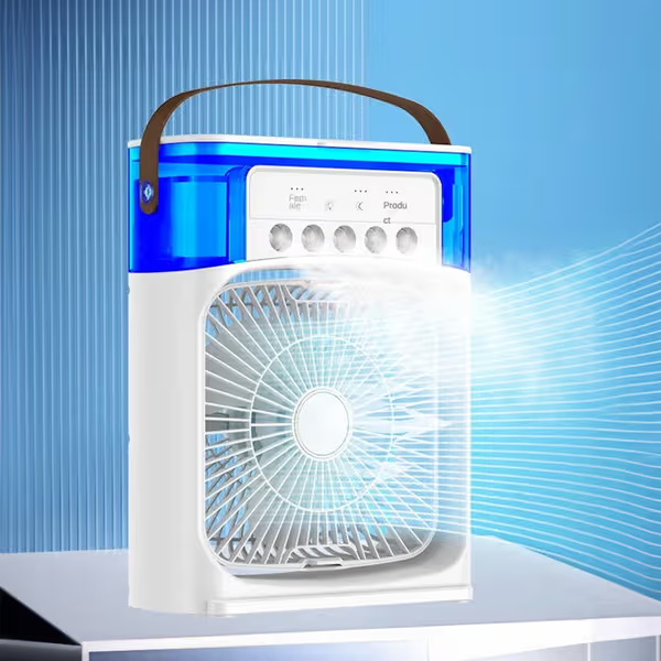 💚Cool Nova™ Portable Mini Air Cooler Fan | Portable Humidifier Air Cooler Mist Fan Mini Table Fan for Home with 3 Speed Mode with Water Spray