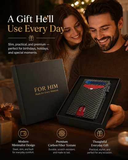 🔥40% OFF Today – Men’s Minimalist Pop-Up Wallet, RFID Blocking Aluminum Slim Bifold.