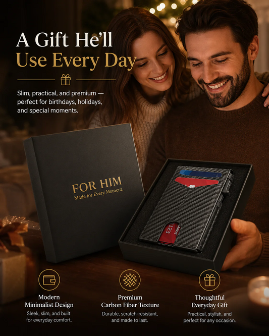 🔥40% OFF Today – Men’s Minimalist Pop-Up Wallet, RFID Blocking Aluminum Slim Bifold.