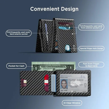 🔥40% OFF Today – Men’s Minimalist Pop-Up Wallet, RFID Blocking Aluminum Slim Bifold.