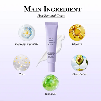 🔥Gentle and Painless Facial Hair Removal Cream （🎁Buy more save more)