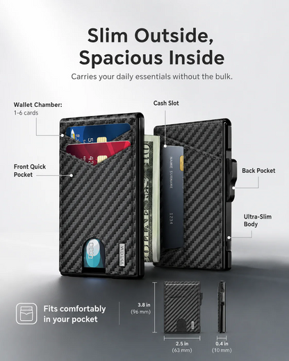 🔥40% OFF Today – Men’s Minimalist Pop-Up Wallet, RFID Blocking Aluminum Slim Bifold.