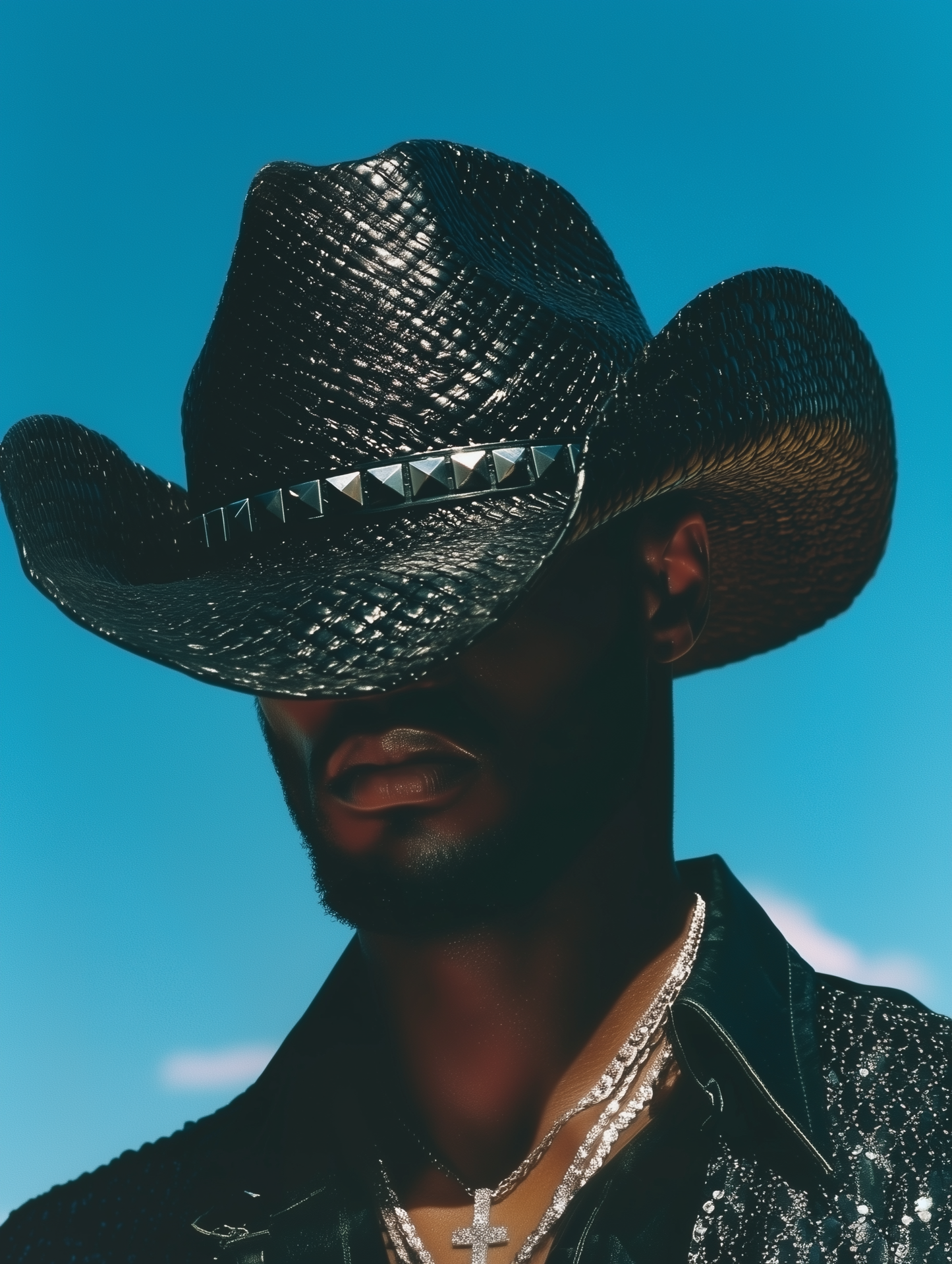 PRE-ORDER (LATE AUGUST) BLACK ICE COWBOY HAT