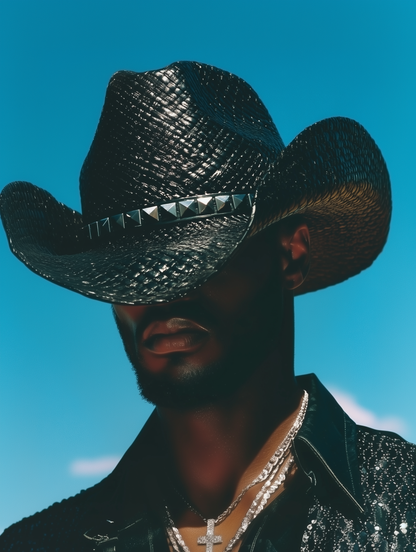 PRE-ORDER (LATE AUGUST) BLACK ICE COWBOY HAT