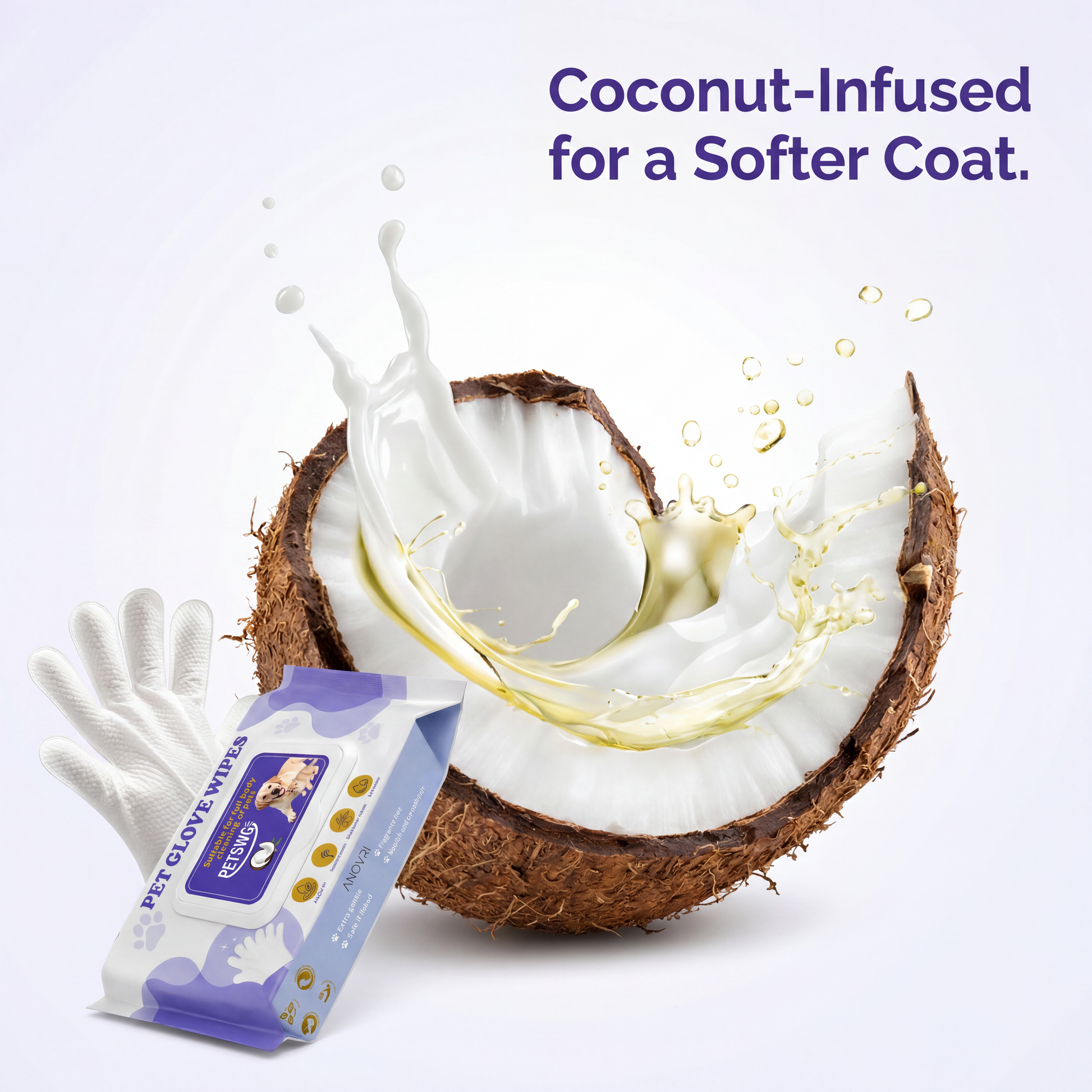 Anovri Pet Glove Wipes