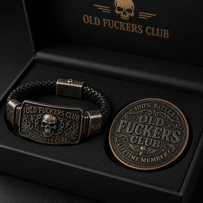 🔥 Today Only:Old-fuckers club bracelet/ coin-Only 17 Left