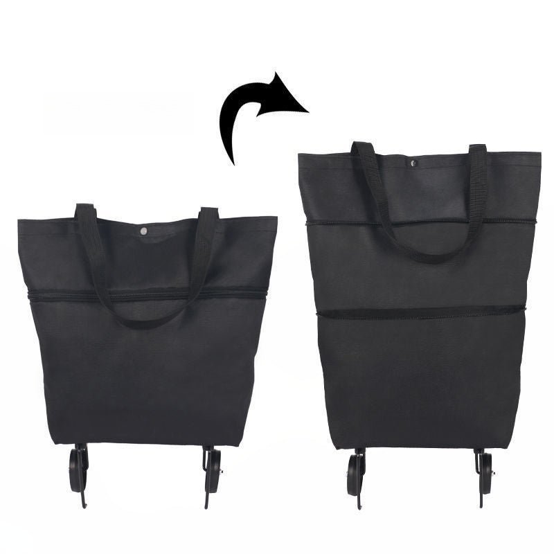 🛍️ 50% OFF NOW! 🛒 2-in-1 Convertible Shopping Tote – Hideaway wheels, 20kg capacity & expandable zipper – Compact, sturdy & perfect for markets & travel 📦