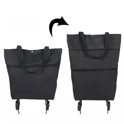 🛍️ 50% OFF NOW! 🛒 2-in-1 Convertible Shopping Tote – Hideaway wheels, 20kg capacity & expandable zipper – Compact, sturdy & perfect for markets & travel 📦