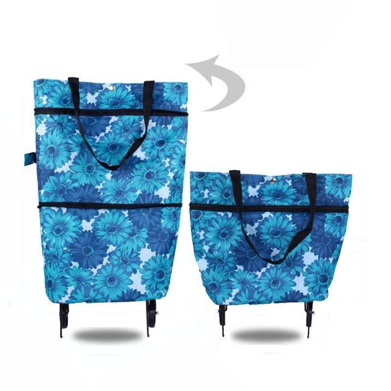🛍️ 50% OFF NOW! 🛒 2-in-1 Convertible Shopping Tote – Hideaway wheels, 20kg capacity & expandable zipper – Compact, sturdy & perfect for markets & travel 📦