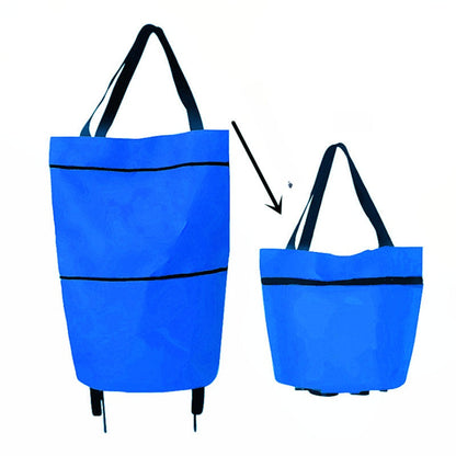 🛍️ 50% OFF NOW! 🛒 2-in-1 Convertible Shopping Tote – Hideaway wheels, 20kg capacity & expandable zipper – Compact, sturdy & perfect for markets & travel 📦