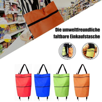 🛍️ 50% OFF NOW! 🛒 2-in-1 Convertible Shopping Tote – Hideaway wheels, 20kg capacity & expandable zipper – Compact, sturdy & perfect for markets & travel 📦