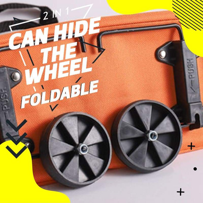 🛍️ 50% OFF NOW! 🛒 2-in-1 Convertible Shopping Tote – Hideaway wheels, 20kg capacity & expandable zipper – Compact, sturdy & perfect for markets & travel 📦