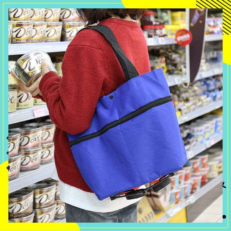 🛍️ 50% OFF NOW! 🛒 2-in-1 Convertible Shopping Tote – Hideaway wheels, 20kg capacity & expandable zipper – Compact, sturdy & perfect for markets & travel 📦