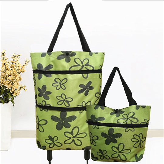 🛍️ 50% OFF NOW! 🛒 2-in-1 Convertible Shopping Tote – Hideaway wheels, 20kg capacity & expandable zipper – Compact, sturdy & perfect for markets & travel 📦