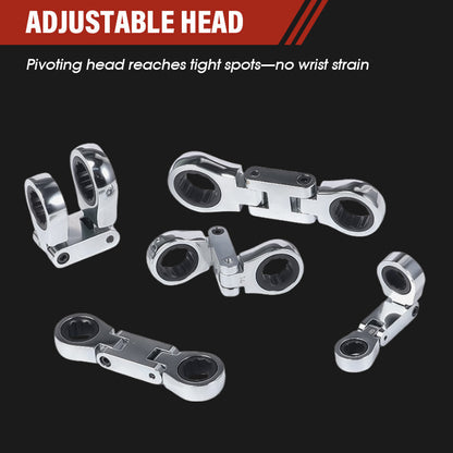 Compact Double-Ended Flex Ratchet Wrench Set